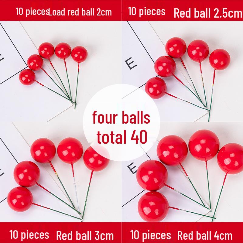 100pcs Cake Toppers: Gold, Silver, and Colorful Balls for Birthday Party Decorations