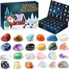 Advent Calendar Countdown Calendar Natural Crystal Gemstones Halloween Countdown Box Gift for Boys Girls Teens Adults