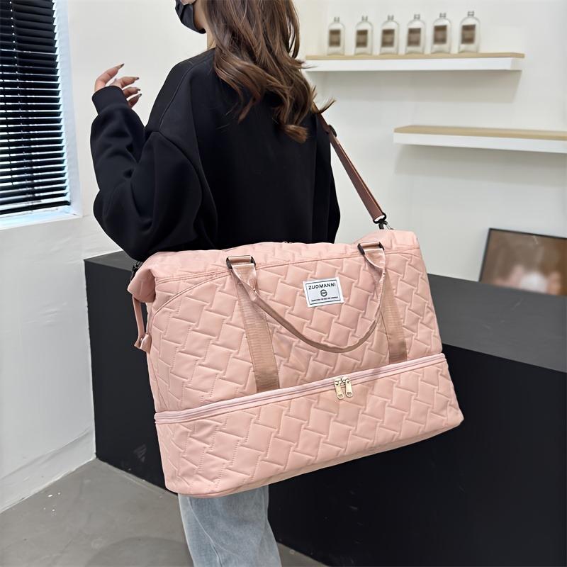 Σετ 2 τεμαχίων Μεγάλη Χωρητικότητα Ταξιδιωτική Τσάντα Duffel με Θήκη Παπουτσιών και Θήκη Καλλυντικών, Casual Νάιλον Τσάντα Γυμναστηρίου, Χειραποσκευή για Σαββατοκύριακο/Διανυκτέρευση