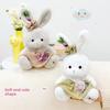 Plush Toy Rabbit With Pink Dress Soft Rabbit Stuffed Animal For Gift Kids