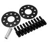 2PCS 5mm 5x100 5x112 Hub Centric Wheel Spacer Kit with Bolt Replacement for A3 A4 A5 A6 A8 1997‑2008 Black