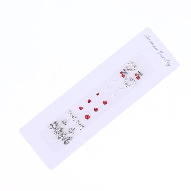 20Pcs/Sheet  Heart Cherry Bow  Ear Point Stickers Ear Pressure Stick Acupuncture Auricular Ear Stickers Massage