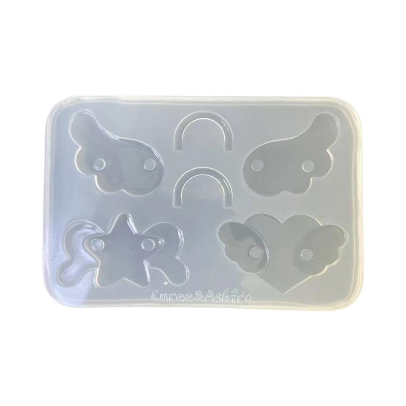 

Creative Star Heart Wing Designs Silicone Mold For Handmade Hook Accessories And Phone Case Decorations 1