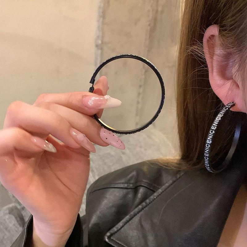 Women S Minimalist Large Hoop Earrings European Style Elegant Jewelry