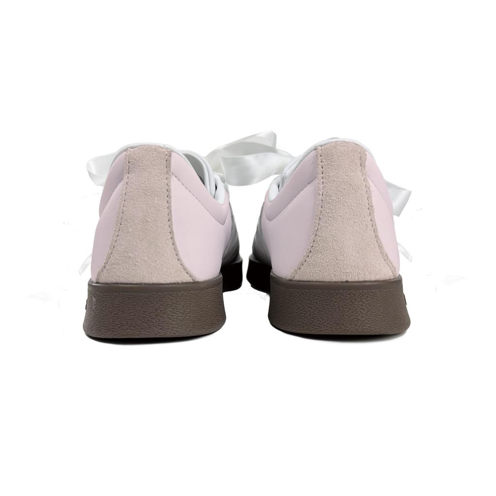 Adidas VL COURT 2.0 Slip Resistant, Abrasion Resistant, Breathable Low top Skateboard Shoes Unisex Pink JQ2470(Team700-)