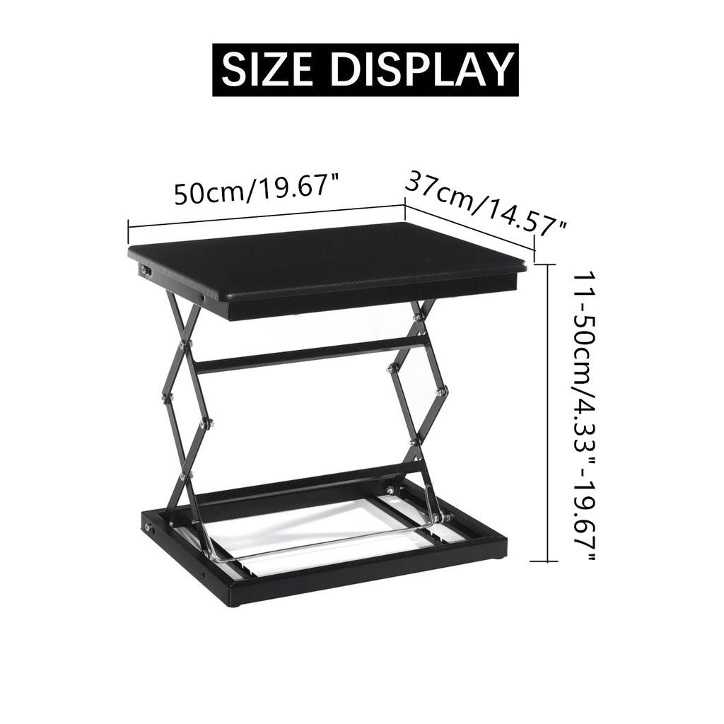 Black/White Height Adjustable Standing Desk Desktop Riser Laptop Workstation Stand Up Desk