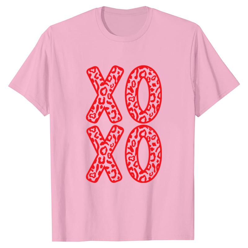 Funny Valentine Printed Couple's Versatile Casual Top Fashion High Street T-Shirts Women’s