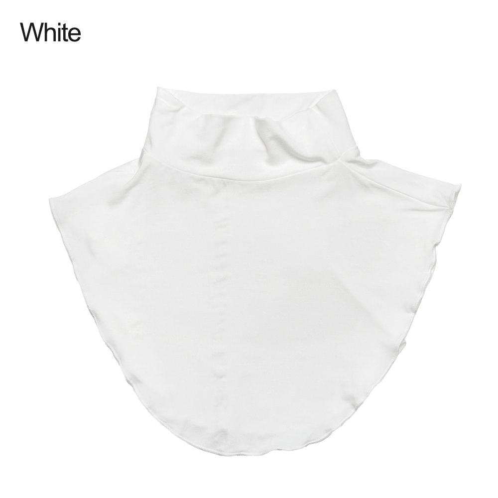 

Autumn Winter Detachable Windproof High Neck Cover Turtleneck Muslim Hijab Scarf Fake Collar білий