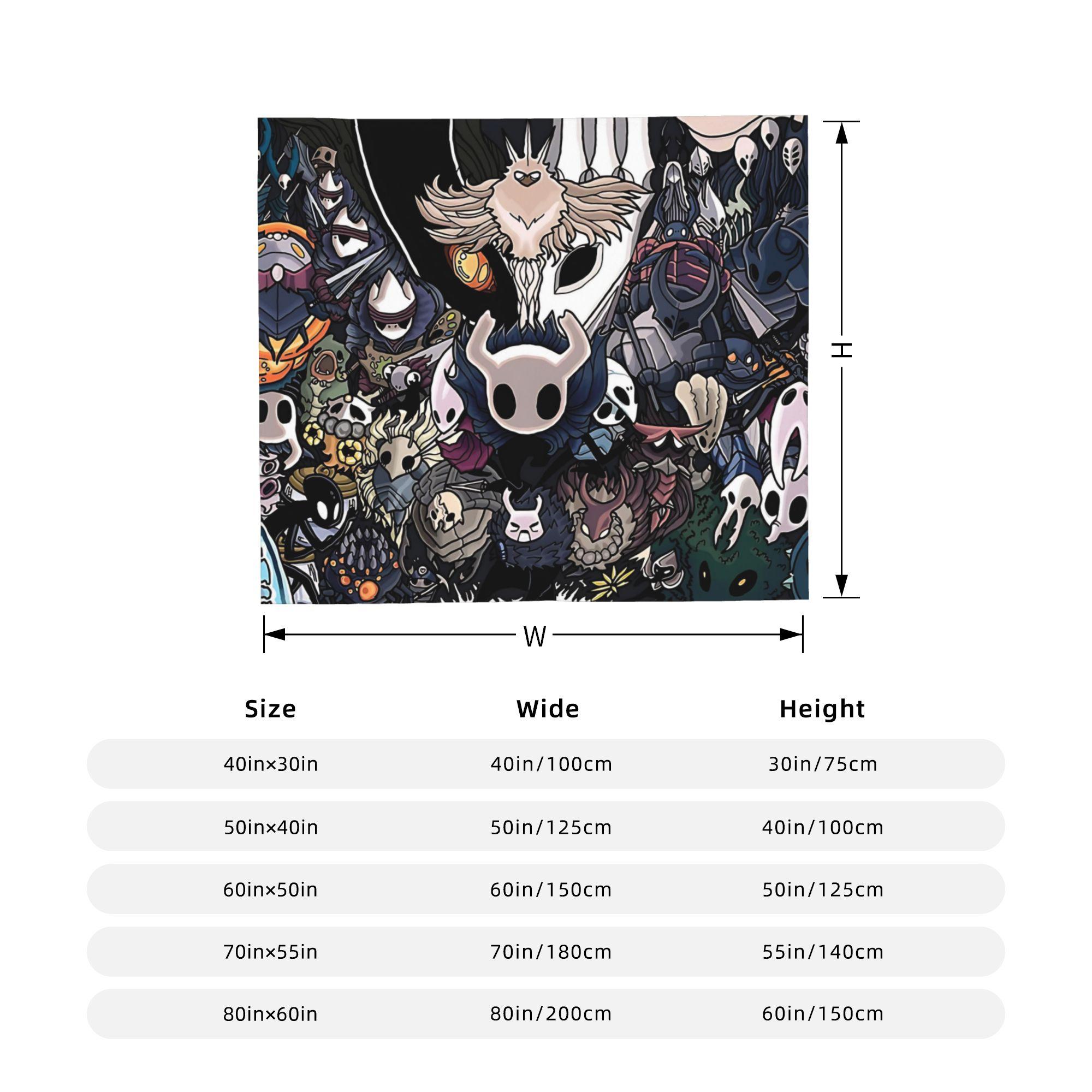 

Hollow Knight Silksong Blankets Gaming Flannel Funny Warm Throw Blanket for Home Spring/Autumn 130x150cm