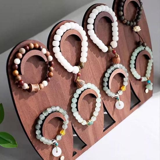 Bracelet Holder Wooden Jewelry Display Stand Desktop Bracelet Organizer Necklace Holder