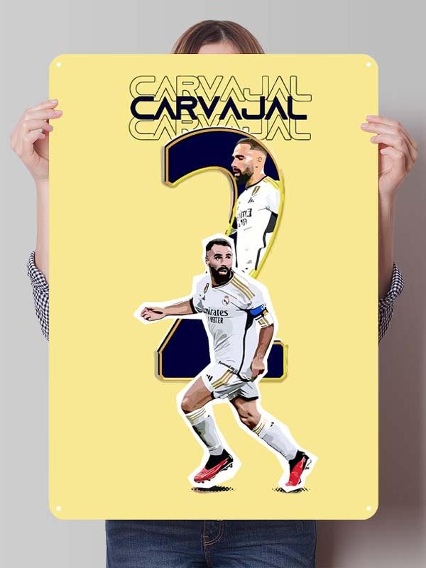 Dani Carvajal Metal Posters Customizable Sign Decor for Room Decoration Football Player Tin Signs for Home Wall Art Decoration