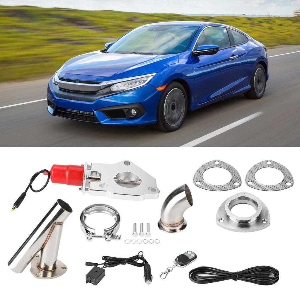 2.5in Stainless Steel YPipe Car Modification Exhaust CutOut Kit Remote Control