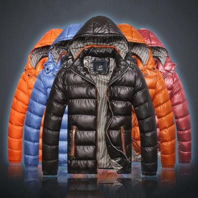 Herren Winterjacke Mode Kapuzen Thermische Daunen Baumwolle Parkas Lässige Hoodies Kleidung Warmer Mantel