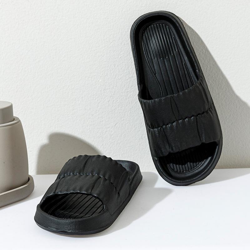 

Летние женские тапочки, однотонные противоскользящие легкие женские домашние тапочки на толстой подошве 42-43