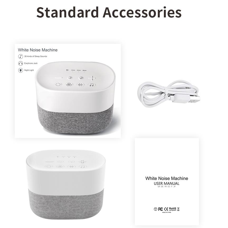 Sleep Sound Speaker White Noise Smart Speaker alarm clock Control Colorful Ambiance machine RGB Lamp H300