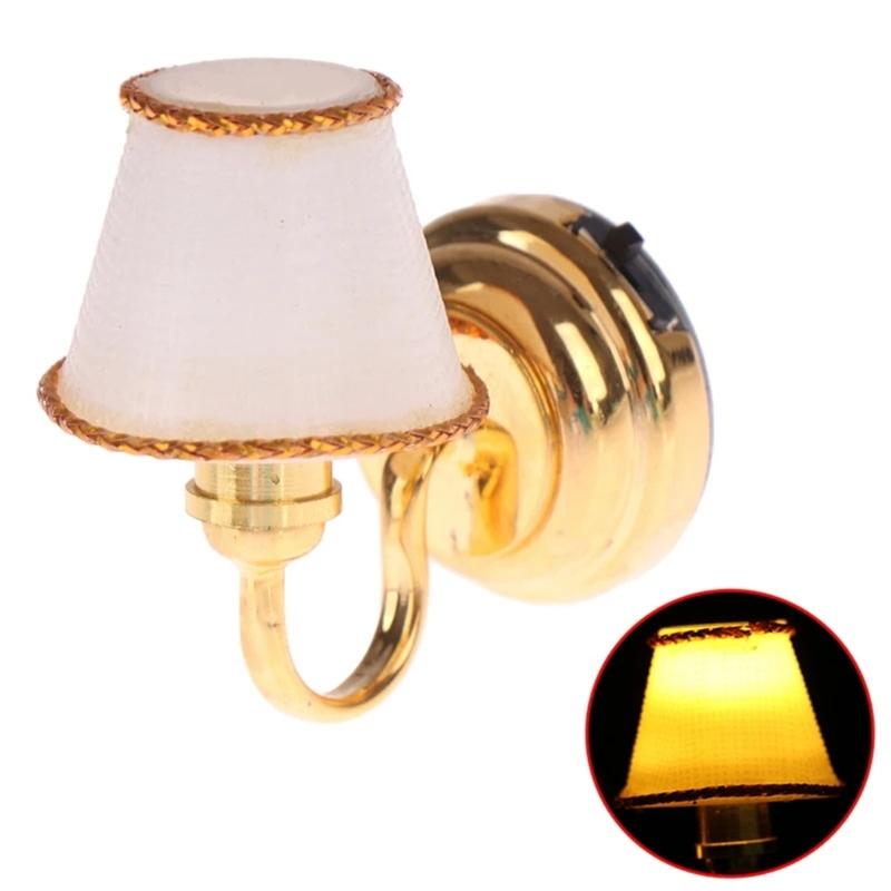 Sconce Model Bedroom Wall Light Miniature Furniture Model Accessories Role Play Furnishings Lighting Toy Doll House