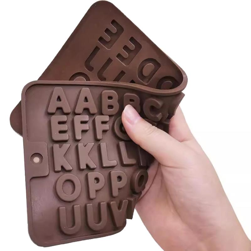 Silikonové formy na čokoládu ve tvaru písmen a čísel, abeceda, čísla, pekařské náčiní, s dekoracemi na dort k narozeninám, fondánová forma