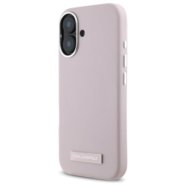 Karl Lagerfeld Klhmp16Spgmsrpp Iphone16 6.1 Różowy/Pink Hardcase Fw Metal Plate Magsafe