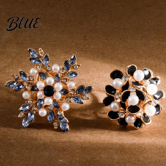Elegant Scarf Holder Buckle Shirt Ring Clip Slide-on Flower Sun