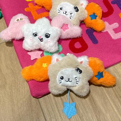 Cartoon Wings Star Pendant Keychain Cute Doll Plush Pendant Creative Kawaii School Bag Decoration Accessories Gifts
