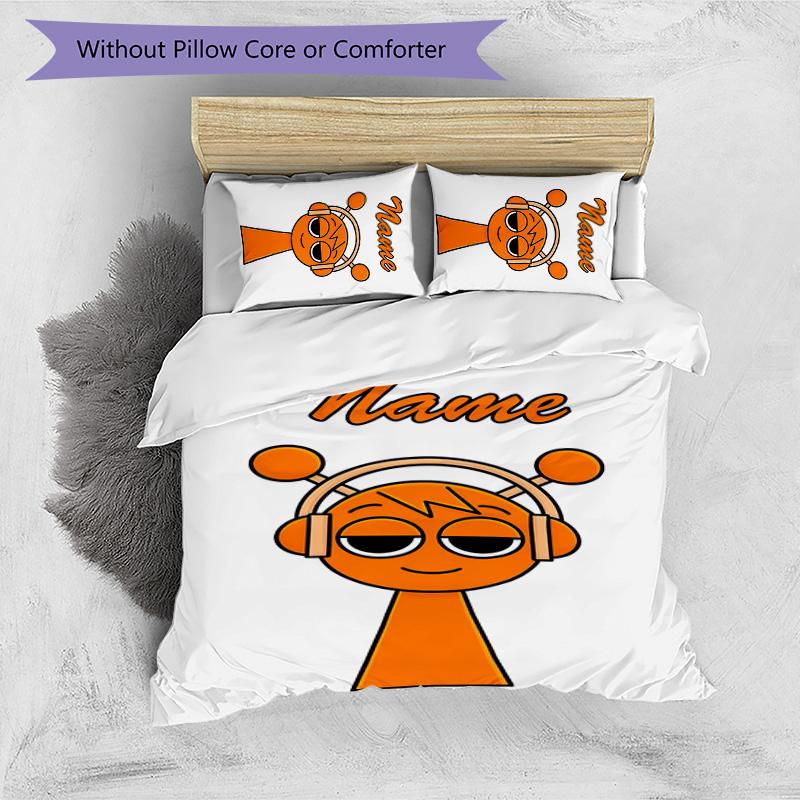 3pcs SPRUNKI3 Cover Set - Personalized Name, HD Printed Bedding with 1 Cover and 2 Pillowcases - Perfect for Home Decor, Easy Care