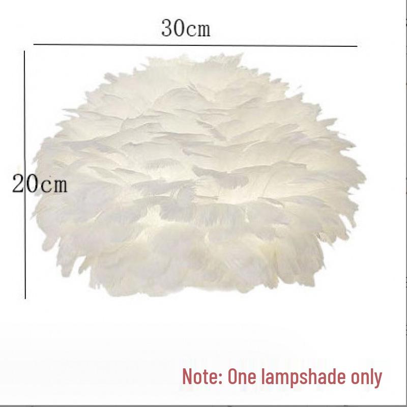 Feather Table Lamp - Simple Modern Bedside Lamp for Bedroom, Wedding Room, or Nightstand Decor.