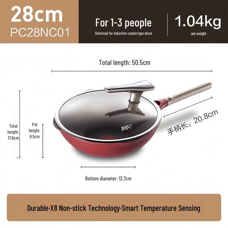 Supor 28cm Titanium Non-stick Wok