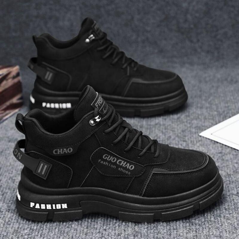 Men S Casual Sneakers High Quality Comfortable High Top Ankle Boots Chelsea Fashion Cowboy Work Shoes Trend Versatiled Hombres