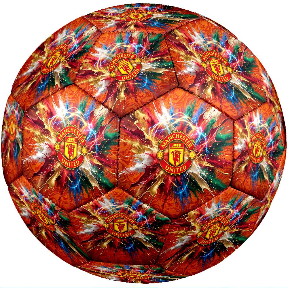 Manchester United Thema Fußballball Größe 5 Fußballball Weiche Haptik Professioneller Trainingsfußball für Outdoor-Sportarten