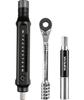 Topeak lightweight portable digital torque wrench with LED includes hex and torx E-Torqbar 1-10Nm, indicator, bits.