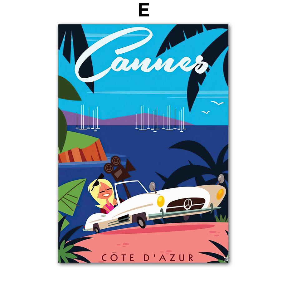 Turystyka światowe miasto Londyn Paryż Nowy Jork Cartoon wystrój salonu plakaty i druki obraz ścienny na płótnie obraz ścienny do domu