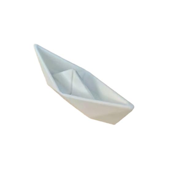 3D Printed Origami Paper Boat Ornament, Mini Desktop Decoration, Smooth Surface Minimalist Boat Figurine, Minimalist Nautical Style Boat Model for