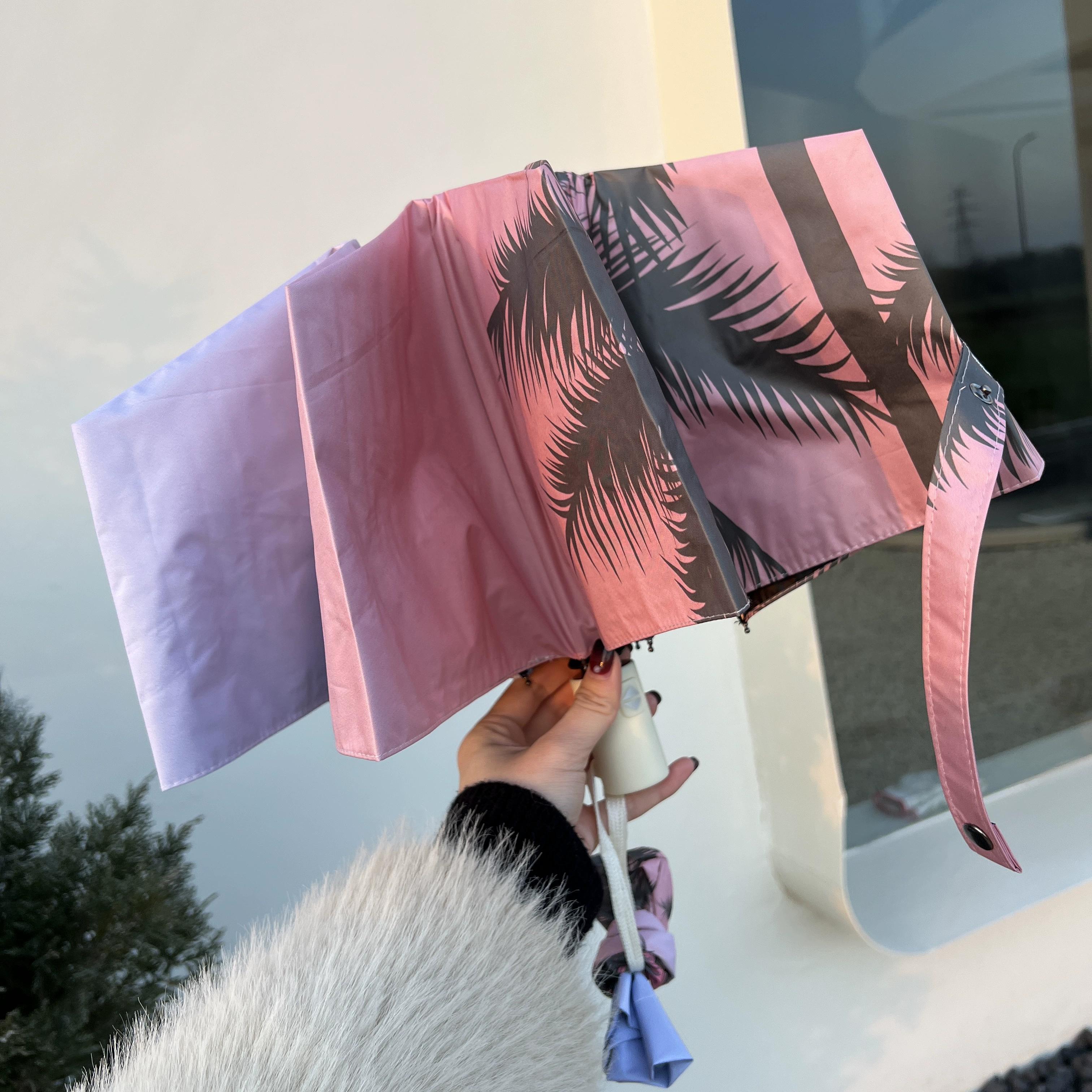 

Романтичный кокосовый сон закат зонт виниловый градиент автоматический двойной солнцезащитный зонт