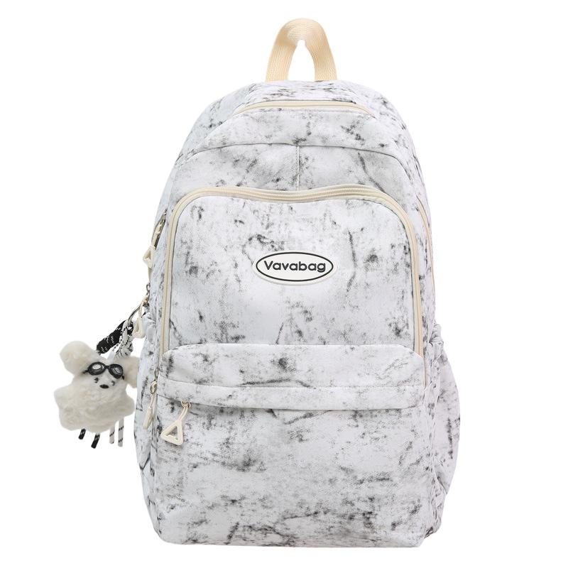 

Рюкзак студенческий школьный с принтом тай-дай, женский легкий рюкзак, рюкзак большой вместимости белый