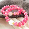 Vintage Ruby Quartz Rock Natural White Crystal Bracelet Bracelet