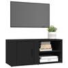 819439 vidaXL Meubles TV 2 pcs Noir 80x31,5x36 cm Bois d'ingénierie