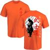Japanese samurai shirt. Japanese style Japanese men's spirit printed T-shirt loose and comfortable Harajuku sports top