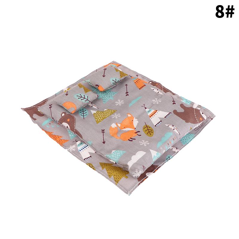 1:12 Scale Dollhouse Bedroom Miniature Bed Four Piece Bed Set Bed Sheet Quilt Pillow Decor Toy Doll House Accessories
