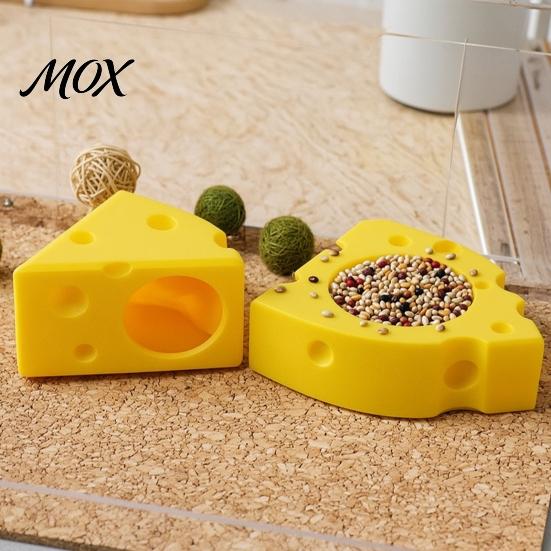 Sturdy Hamster Resting Room Cheese Hideout, Funny Cave House, Small Pet Large Cavity Rodent Home Food Bowl, Cage Accessory for Gerbils, Guinea