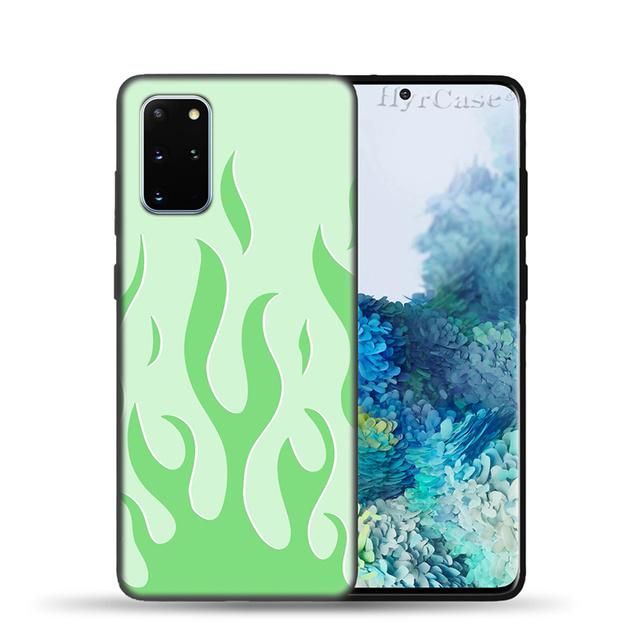 Fire Artistic Flame Silicone Case For Samsung S22 S21 Ultra S20 Fe Plus A53 A73 A52 A72 A51 A71 A22 A12 A32 A50 A33 A13 Cover