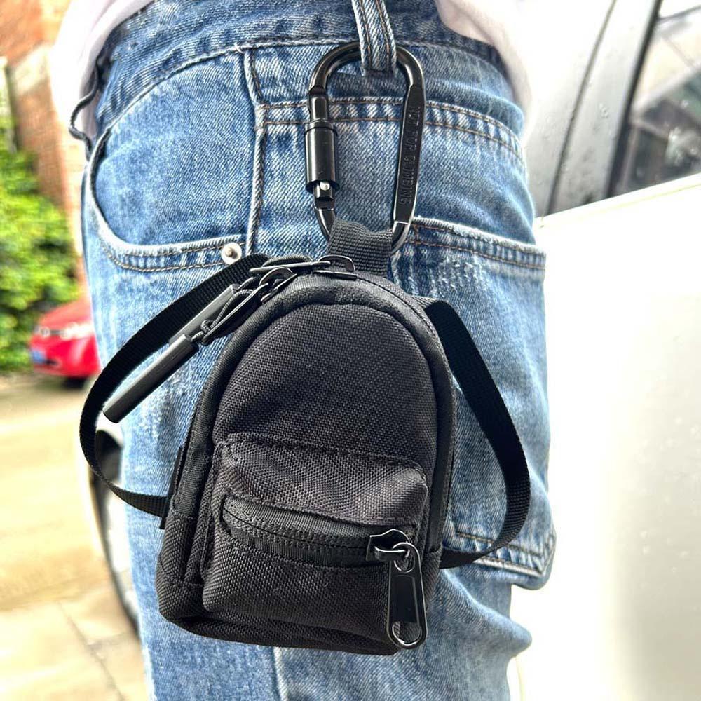 Casual Hanging Neck Coin Purse Zipper Bag Small Card Holder Oxford Cloth Mini Wallet  Women