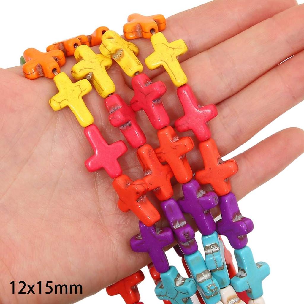 Synthetic Colour Turquoise Various Shapes of Colour Beads For Handmade Bracelet Necklace Keychain DIY Craft Jewelry Making Accessories