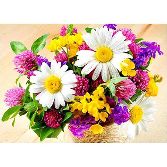 Huacan Diamond Painting Kits Flower DIY 5D Paintings Flower Picture Art Craft Home Wall Decor