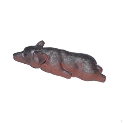 Scultura di cane addormentato Mini Tea Pet Figurina Decorazione da tavolo Bella lunghezza 7,6 cm per casa o