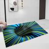 3D Vortex Illusion Carpet Entrance Door Floor Mat Abstract Geometric Optical Doormat Non-slip Floor Mat Living Room Decor Rug