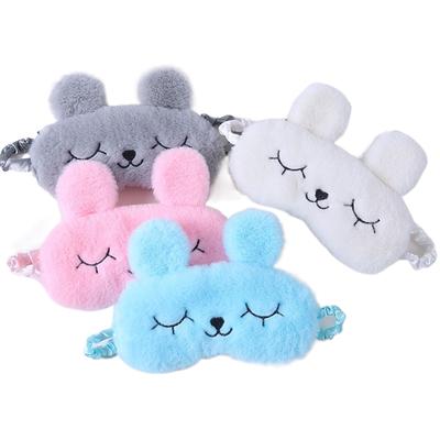 1 Stück Süße Cartoon-Hase Plüsch Schlaf-Augenmaske Bequeme Schlafmaske Schlafhilfe Reisen Zuhause Abdunkelung Licht Augenabdeckung Augenabdeckung