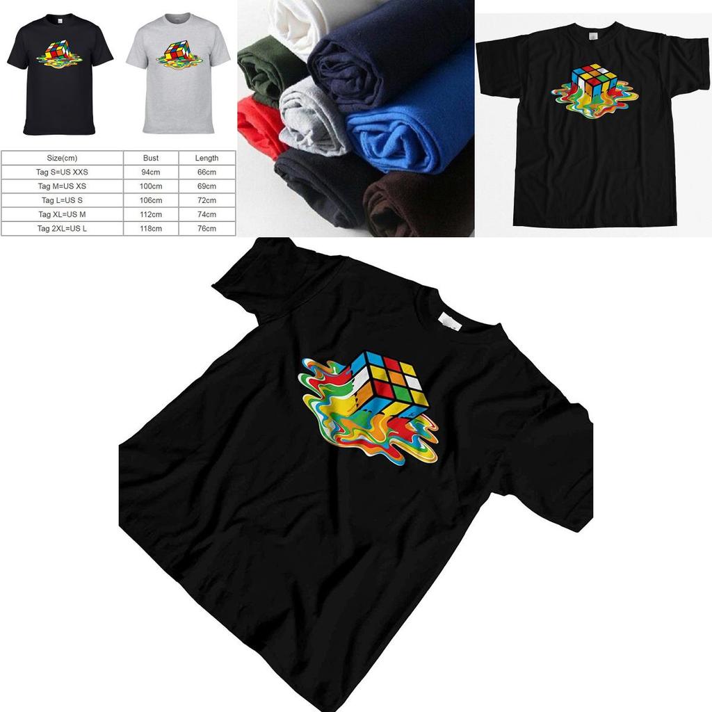 Stilvolles schmelzendes Rubik's Cube Sheldon inspiriertes Herren-T-Shirt Perfekt für alle Jahreszeiten