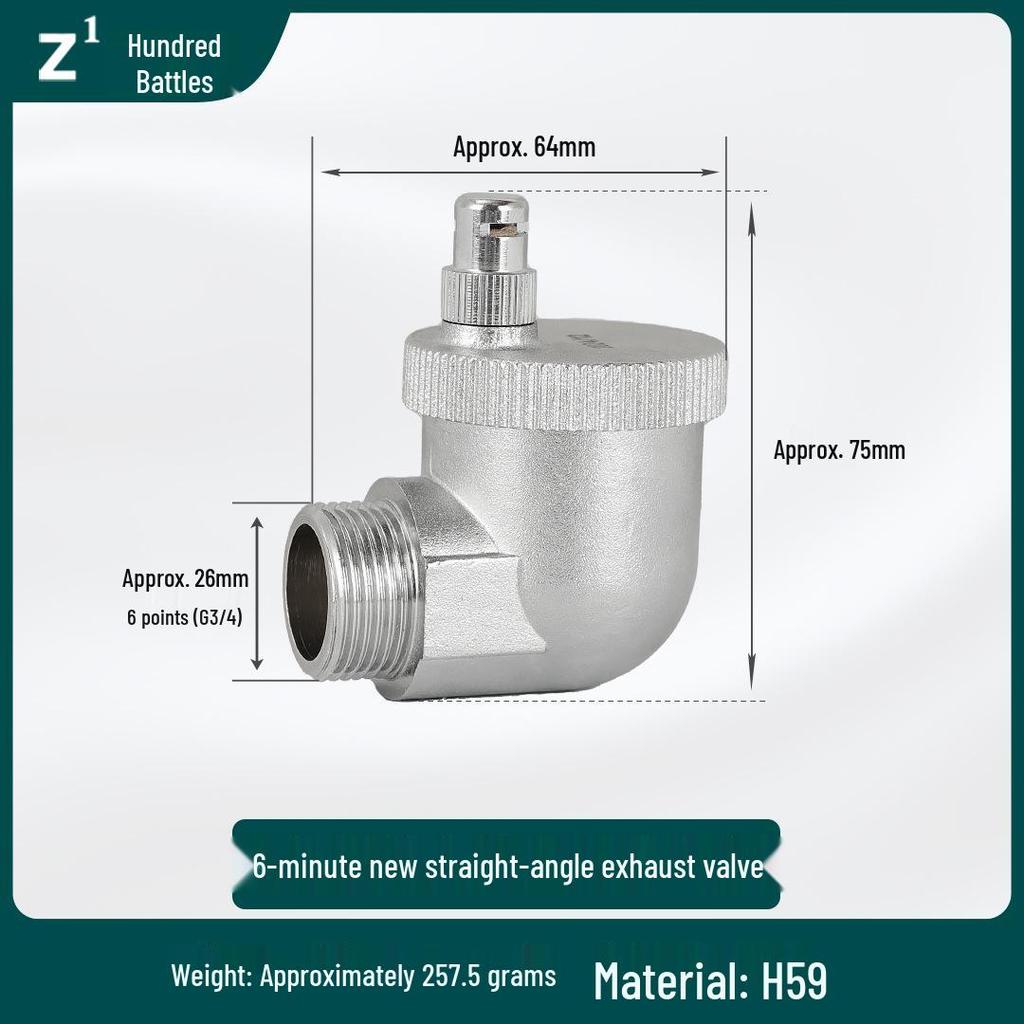 Válvula Automática de Purga de Aire de Latón para Tuberías de Agua y Sistemas HVAC - Válvula de Purga/Liberación 1/2", 3/4", 1"