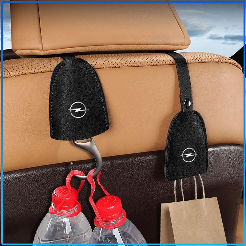Leather Car Seat Back Hooks Portable Hanging Bag Rack Car Accessories For Opel Astra C G H Insignia J K Zafira B Corsa Vectra C Corsa C