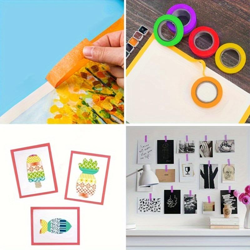 12/24pcs Colorful Masking Tape - Painter's Tape, Rainbow Rolls, Perfect for Handcrafting, Label Making, and DIY Decorations
